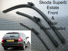 Front Rear Wiper Blades Skoda
